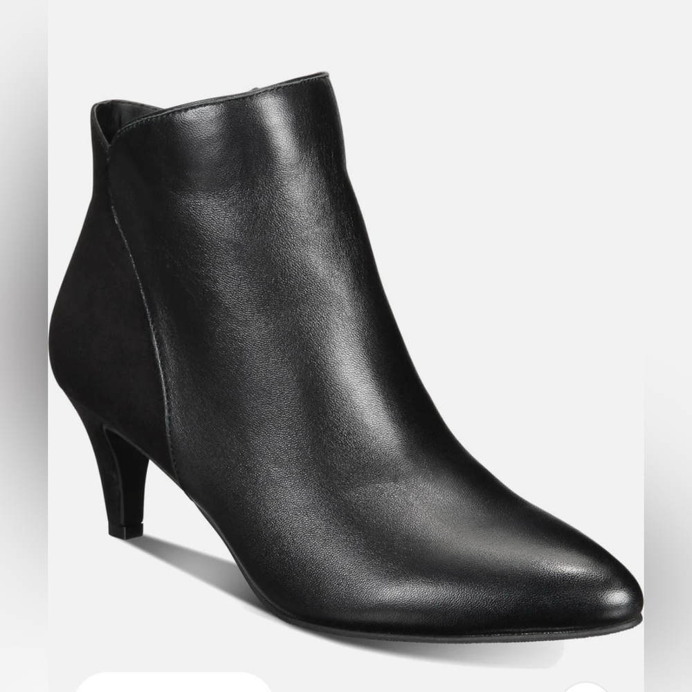 EUC Alfani StepNFlex Pointed Toe Kitten Heel Ankle Boots